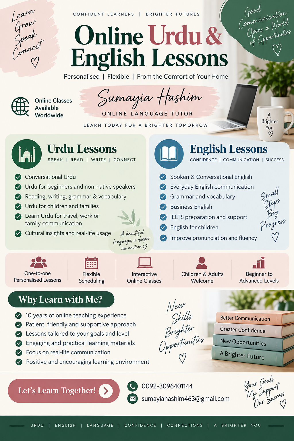 Online Urdu & English Tutor – Conversational English, Urdu & IELTS Support